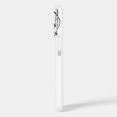 白黒バスケットボールボール&ネットあなたの名前 Case-Mate iPhoneケース (裏面 / 左)