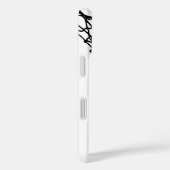 白黒バスケットボールボール&ネットあなたの名前 Case-Mate iPhoneケース (裏面 / 右)