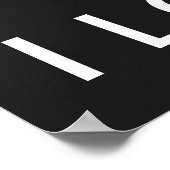 白黒バスケットボールポスターこのゲームが大好き ポスター (角)