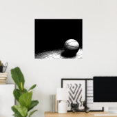 白黒バスケットボールポスター ポスター (ホームオフィス)