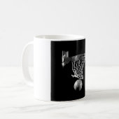 白黒バスケットボール コーヒーマグカップ (正面左)