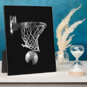 白黒バスケットボール フォトプラーク (側面)