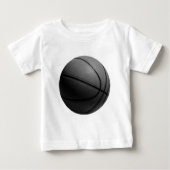 白黒バスケットボール ベビーTシャツ (正面)