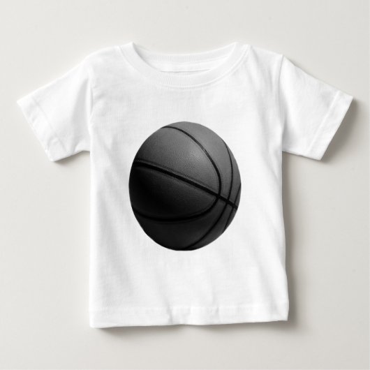 白黒バスケットボール ベビーTシャツ (正面)