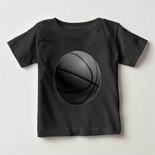 白黒バスケットボール ベビーTシャツ (正面)