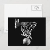白黒バスケットボール ポストカード (正面/裏面)