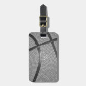 白黒バスケットボール ラゲッジタグ (正面縦)