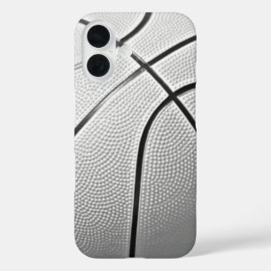 白黒バスケットボール iPhone 16ケース