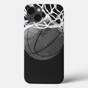 白黒バスケットボール iPhone 13ケース