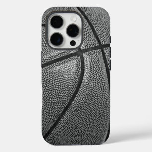 白黒バスケットボール iPhone 16 PROケース