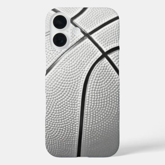 白黒バスケットボール Case-Mate iPhoneケース (裏面)