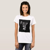 白黒バスケットボール Tシャツ (正面フル)
