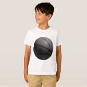 白黒バスケットボール Tシャツ (正面フル)