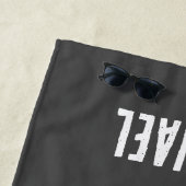 白黒バスケパーソナライズされたット ビーチタオル (インサイチュ)