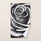 白黒バスルーム用タオルセット バスタオルセット (ハンドタオル)