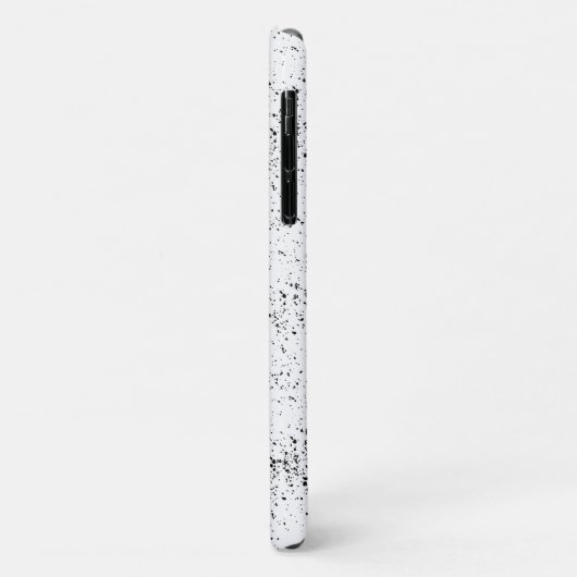 白黒バタフライエレガントクライ点々のある Case-Mate iPhoneケース (裏面/左)