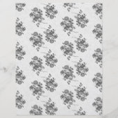 白黒バタフライコラージスクラップブック紙 (裏面)