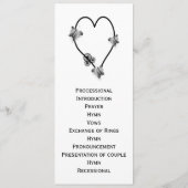 白黒バタフライハート結婚式 プログラム (裏面)