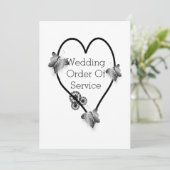 白黒バタフライハート結婚式 プログラム (スタンド正面)