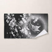 白黒バタフライファンタジー バスタオルセット (ハンドタオル)