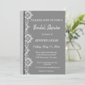 白黒バタフライブライダルシャワー 招待状 (スタンド正面)