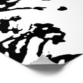 白黒バタフライポスター ポスター (角)