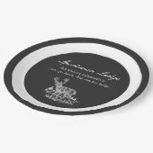 白黒バックデザイン ペーパープレート (アングル)