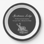 白黒バックデザイン ペーパープレート (正面)