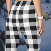 白黒バッファローのプレイドクリスマス レギンス