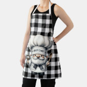 白黒バッファローのプレイド エプロン (インサイチュ)