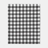 白黒バッファローの格子毛布 フリースブランケット (正面)