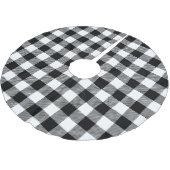 白黒バッファローの格子縞の木のスカート ブラッシュドポリエステルツリースカート (アングル)