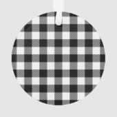 白黒バッファローの格子縞- オーナメント (裏面)