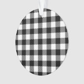 白黒バッファローの格子縞- オーナメント (正面)