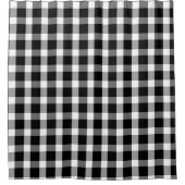 白黒バッファローの点検パターン シャワーカーテン (正面)