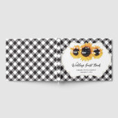 白黒バッファローひまわり結婚の花 ゲストブック (全面)