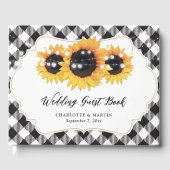 白黒バッファローひまわり結婚の花 ゲストブック (正面)