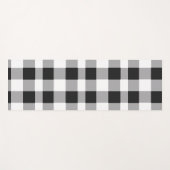 白黒バッファローギンガムチェックプラッドホリデイ ヨガマット (正面(横))