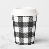 白黒バッファローギンガムチェックプラッドホリデイ 紙コップ (裏面)