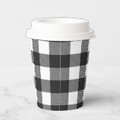 白黒バッファローギンガムチェックプラッドホリデイ 紙コップ (右)