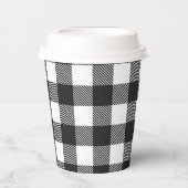 白黒バッファローギンガムチェックプラッドホリデイ 紙コップ (正面)
