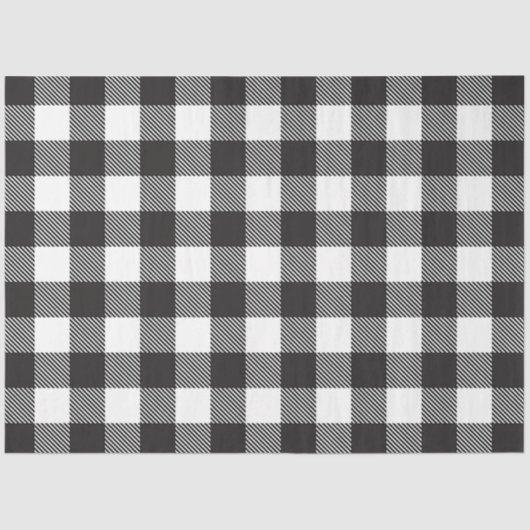 白黒バッファローギンガムチェックプラッドホリデイ 薄葉紙 (正面)
