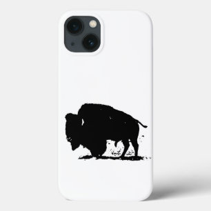 白黒バッファローシルエット iPhone 13ケース