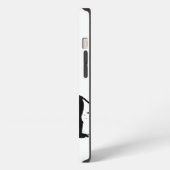 白黒バッファローシルエット iPhoneケース (左側面)