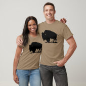 白黒バッファローシルエット Tシャツ (ユニセックス)