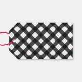 白黒バッファローチェッククリスマスプレゼントラベル ギフトタグ (裏面横)