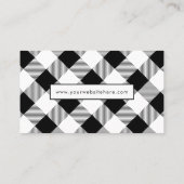 白黒バッファローチェックビジネスコンサルタント 名刺 (裏面)