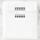 白黒バッファローチェックプレイドギフトラベル スクエアシール (バッグ)