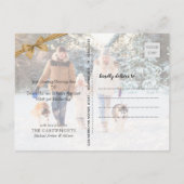 白黒バッファローチェックプレイド金ゴールドボウ シーズンポストカード (裏面)