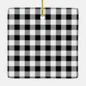 白黒バッファローチェックペットメモリアルオーナメント セラミックオーナメント (裏面)